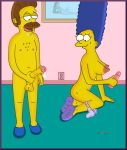 foreskin marge_simpson ned_flanders panties_around_leg penis the_simpsons topflite uncut yellow_skin rating:Explicit score:-7 user:O2B_Free