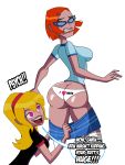 2girls ass assisted_exposure ben_10 ben_10:_omniverse big_ass big_breasts breasts funny grimphantom grimphantom_(artist) gwen_tennyson lucy_mann nice_ass panties pantsing printed_panties rating:Questionable score:73 user:ShadowKing11