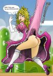 ass blonde_hair blue_eyes cross_eyed frilly_panties gloves high_heels lipstick long_hair nintendo panties pink_panties princess_peach red_lipstick super_mario_bros. underwear wedgie rating:Questionable score:10 user:loner