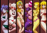 bra ghost ghost_girl goomba goombella green_bra green_panties lingerie long_hair madame_flurrie mouser ms_mowz multiple_girls nintendo panties paper_mario paper_mario:_the_thousand_year_door pink_panties ponytail princess_peach purple_skin red_bra red_panties shadow_siren short_hair striped_hat super_mario_bros. vivian_(paper_mario) watt_(mario) witch_hat rating:Explicit score:33 user:loner