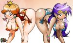 ass big_ass bikini brown_hair capcom gmeen huge_ass nintendo princess_daisy purple_hair shantae shantae_(character) super_mario_bros. rating:Questionable score:54 user:ShadowKing11