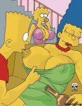 1boy 2girls alcohol bart_simpson blue_hair breasts female huge_breasts incest large_breasts lisa_simpson male marge_simpson mother_and_son nipple_suck pearls shentai sleeping the_fear the_simpsons yellow_skin rating:Questionable score:-1 user:diagon