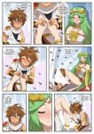 1boy 1girl comic inusen kid_icarus kid_icarus_(comic) male/female nintendo palutena pit rating:Questionable score:2 user:Christianmar762