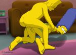 bart_simpson blue_hair incest marge_simpson mother's_duty mother_and_son pearls the_simpsons vestrille yellow_skin rating:Explicit score:20 user:toonhunter