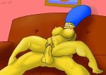 blue_hair marge_simpson tagme the_simpsons yellow_skin rating:Explicit score:16 user:toonhunter