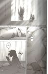 aoi_takayuki bed comic equine greyscale horse kawai_takahiro male monochrome morning open_mouth plant soft_juice yawn rating:Safe score:3 user:Moonreker