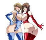 2girls alexis_rhodes ass big_breasts blonde_hair blue_gloves blue_legwear blue_thighhighs blush breast_press breastless_clothing breasts brown_hair elbow_gloves gloves hair hajime_shindo hand_on_hip legwear long_hair mazaki_anzu multiple_girls open_mouth red_gloves red_legwear red_thighhighs short_hair smile stockings symmetrical_docking tea_gardner tenjouin_asuka yu-gi-oh! yuu-gi-ou_gx rating:Explicit score:43 user:ShadowKing11