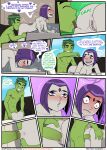 alien alien_girl beast_boy comic dc_comics emotion_sickness_(teen_titans) garfield_logan green_skin grey_skin incognitymous_(artist) purple_hair rachel_roth raven_(dc) tagme teen_titans rating:Explicit score:3 user:losttapes219