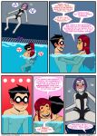 alien alien_girl comic dc_comics dick_grayson emotion_sickness_(teen_titans) grey_skin incognitymous_(artist) koriand'r orange_skin pool purple_hair rachel_roth raven_(dc) red_hair robin starfire swimming_pool tagme teen_titans rating:Explicit score:2 user:losttapes219