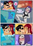 alien alien_girl comic dc_comics dick_grayson emotion_sickness_(teen_titans) grey_skin incognitymous_(artist) koriand'r orange_skin pool purple_hair rachel_roth raven_(dc) red_hair robin starfire swimming_pool tagme teen_titans rating:Explicit score:3 user:losttapes219