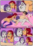 comic dc_comics dick_grayson emotion_sickness_(teen_titans) incognitymous_(artist) koriand'r rachel_roth raven_(dc) robin starfire tagme teen_titans rating:Explicit score:1 user:losttapes219