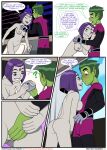 alien alien_girl beast_boy comic dc_comics emotion_sickness_(teen_titans) garfield_logan green_skin grey_skin incognitymous_(artist) purple_hair rachel_roth raven_(dc) tagme teen_titans rating:Explicit score:2 user:losttapes219