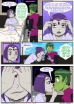 alien alien_girl beast_boy comic dc_comics emotion_sickness_(teen_titans) garfield_logan green_skin grey_skin incognitymous_(artist) purple_hair rachel_roth raven_(dc) tagme teen_titans rating:Questionable score:1 user:losttapes219