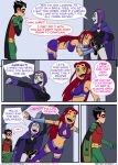 alien alien_girl comic dc_comics dick_grayson emotion_sickness_(teen_titans) grey_skin incognitymous_(artist) koriand'r orange_skin purple_hair rachel_roth raven_(dc) red_hair robin starfire tagme teen_titans threesome rating:Explicit score:1 user:losttapes219