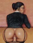 anus ass big_ass black_hair bottomless bun bunned_hair capcom dat_ass edithemad glasses ingrid_hunnigan penis resident_evil resident_evil_4 sex stockings vaginal_penetration rating:Explicit score:26 user:JKF