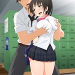 1girl after_sex aomizuan belt big_breasts black_hair blood blush breast_grab breasts cum cum_drip cum_inside grabbing heart large_breasts locker locker_room long_hair looking_back necktie nipples open_mouth original panties panty_pull pussy pussy_juice saliva school_uniform shoes skirt smile socks solo standing sweat sweatdrop tears translation_request trembling twin_tails underwear white_legwear yellow_eyes rating:Questionable score:16 user:SimsPictures