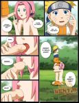 blonde_hair comic fellatio naruto naruto_uzumaki oral oral_sex pink_hair sakura_haruno speech_bubble text rating:Explicit score:10 user:madasaku