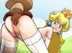 doggy_position goomba panties_aside princess_peach pussy_hair super_mario_bros. thedirtymonkey vaginal vaginal_penetration rating:Explicit score:24 user:Lizard