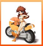 1girl ass big_breasts biker_clothes bikesuit blue_eyes breasts brown_hair crown earrings female_only flower gem huge_ass jewelry looking_at_viewer mario_(series) mario_kart mario_kart_wii motor_vehicle motorcycle nintendo princess princess_daisy racing_suit sigurd_hosenfeld sigurdhosenfeld smile solo super_mario_bros. super_mario_land vehicle white_background rating:Safe score:10 user:Moonreker