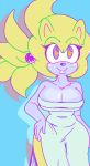  anthro big_breasts blonde_hair breasts cleavage crossgender cuisine dress female hair hedgehog huge_breasts long_hair sega smile sonic_(series) sonic_the_hedgehog super_sonic  rating:safe score: user:moonreker