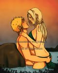 bikini female male naruto naruto_shippuden naruto_uzumaki tagme tsunade rating:Questionable score:12 user:madasaku