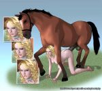  beastiality blonde_hair celeb horse monkeybeard monkeybeard_(artist) tagme taylor_swift zoophilia  rating:explicit score: user:ssmx