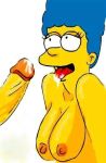 big_breasts cum_in_mouth fellatio marge_simpson the_simpsons yellow_skin rating:Explicit score:6 user:toonhunter