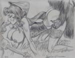 big_bad_wolf julius_zimmerman_(artist) little_red_riding_hood monochrome woodsman rating:Explicit score:10 user:mmay