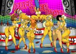 7girls ass beer big_breasts breasts cookie_kwan edna_krabappel kogeikun lindsey_naegle marge_simpson maude_flanders milf mindy_simmons nipples stripper_pole the_simpsons titania_(the_simpsons) tongue wet yellow_skin yuri rating:Questionable score:74 user:ShadowKing11