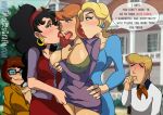 1boy 4girls big_breasts blush breast_grab daphne_blake freddy_jones lena_dupree moisesgrafic scooby-doo scooby-doo_on_zombie_island simone_lenoir thumb_sucking tongue tongue_out velma_dinkley yuri rating:Questionable score:29 user:JKF