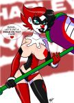 aeolus batman_(series) breasts clown corset cosplay dc dc_comics giggles_the_slutty_clown gloves hammer harleen_quinzel harley_quinn harley_quinn_(cosplay) mallet panties pasties stockings rating:Questionable score:49 user:SimsPictures