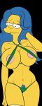 bikini blue_hair croc_(artist) edit hair marge_simpson tagme the_simpsons rating:Explicit score:49 user:erickwan