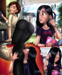 2girls ass ass_grab babe beautiful bent_over big_ass black_hair blue_eyes blush brown_eyes brown_hair cameltoe comic daughter disney dream female hair headphones helen_parr incest legs mother mother_and_daughter pussylicking round_ass shadman smile text the_incestibles_(comic) the_incredibles violet_parr woman yuri rating:Questionable score:238 user:SimsPictures