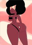 1girl afro ass beach big_breasts black_hair breasts cartoon_network garnet garnet_(steven_universe) high_heel red_skin solo steven_universe sunglasses wide_hips rating:Questionable score:15 user:zipp