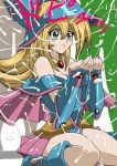 1girl bare_shoulders blonde_hair blush_stickers boots breasts bukkake cleavage cum dark_magician_girl duel_monster female green_eyes kneel legs long_hair overflow solo_focus straw_(yokubou_hiroba) yu-gi-oh! yuu-gi-ou_duel_monsters rating:Explicit score:11 user:DarthDaniel96