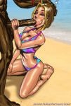 1boy 1girl animated bbc beach bikini cheek_bulge closed_eyes dark-skinned_male fellatio gif hand_on_head handjob interracial john_persons kneel male/female on_knees oral rating:Explicit score:14 user:xpd549