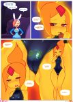 adventure_time ass blush cameltoe comic fionna_the_human flame_princess futanari intersex leotard panties pussy rating:Questionable score:27 user:unknowmoney23