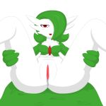 blush breasts exposing female gardevoir looking_at_viewer lying nintendo pokemon presenting presenting_pussy pussy pussy_juice red_eyes solo spread_legs spreading rating:Explicit score:5 user:Mynameishere