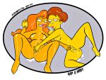 anus ass blargsnarf breasts cum edna_krabappel fingering jester_(artist) mindy_simmons mutual_masturbation nipples nude pussy the_simpsons yellow_skin yuri rating:Explicit score:19 user:toonhunter