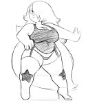 1girl alien amethyst amethyst_(steven_universe) bbw big_breasts boots breasts cartoon_network cleavage garter_belt hair_over_one_eye long_hair panties star steven_universe thong wide_hips rating:Questionable score:19 user:zipp