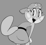 1girl 1girl 2015 anthro ass blush cat clothing feline gif greyscale hat looking_at_viewer looking_back mammal monochrome pac-man pac-man_(series) shima_luan slit_pupils super_planet_dolan twerking vimhomeless rating:Questionable score:12 user:Moonreker