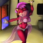 1girl 1girl 2016 anthro big_breasts breasts cleavage clothed clothing furry hedgehog maarons mammal sega skimpy sonia_the_hedgehog rating:Questionable score:12 user:Furry_Love