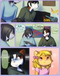 anthro cat comic cub dialogue drychicken english_text feline furry gaming girly lagomorph male mammal playing_video_game rabbit smile sound_effects source_request speech_bubble text rating:Safe score:5 user:Furry_Love