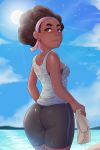 ass bike_shorts cartoon_network dark_skin jogging kiki_pizza non-nude see-through steven_universe sweat tank_top yellowroom rating:Safe score:35 user:buggerrum