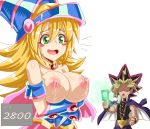 1_boy 1_female 1_girl 1_male 1boy 1girl blonde_hair breasts card clothed dark_magician_girl duo exposed_breasts female hair lewdamondo long_hair male male_human nipples standing yami_yugi yu-gi-oh! rating:Explicit score:17 user:DarthDaniel96