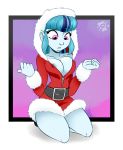 1girl blue_hair breasts christmas equestria_girls friendship_is_magic my_little_pony nipples purple_eyes sonata_dusk rating:Questionable score:19 user:gokussj400