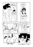 breasts bride chichi comic dragon_ball dragon_ball_super dragon_ball_z funsexydragonball goku_+_chichi_wedding_night monochrome nude son_goku wedding_dress rating:Explicit score:1 user:ShadowNanako