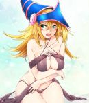 anime blonde_hair blue_eyes covering_breasts dark_magician_girl yu-gi-oh! yuu-gi-ou yuu-gi-ou_duel_monsters rating:Questionable score:22 user:Brandon911