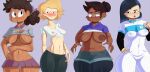  1girl 4girls amphibia areola bare_midriff big_breasts big_breasts big_breasts breasts breasts_out camila_noceda cartoon_network chubby clothes_swap dark-skinned_female dark_skin disney disney_channel erect_nipples female_only first_porn_of_character glitch_techs hbo_max hourglass_figure infinity_train light-skinned_female light_skin mature mature_female mayumi_kubota megan_olsen milf mrs._boonchuy navel nickelodeon nipples oum_boonchuy skimpy skimpy_clothes skin_tight small_clothes standing straight_hair tayuri the_owl_house wide_hips 