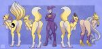 1girl ass big_breasts breasts digimon digimon_(species) digimon_series digimon_tamers fox genital_fluids harem imp impmon kyubimon kyuubimon male nude penis proud renamon sakuyamon stogiegoatarts taomon twerking vixen